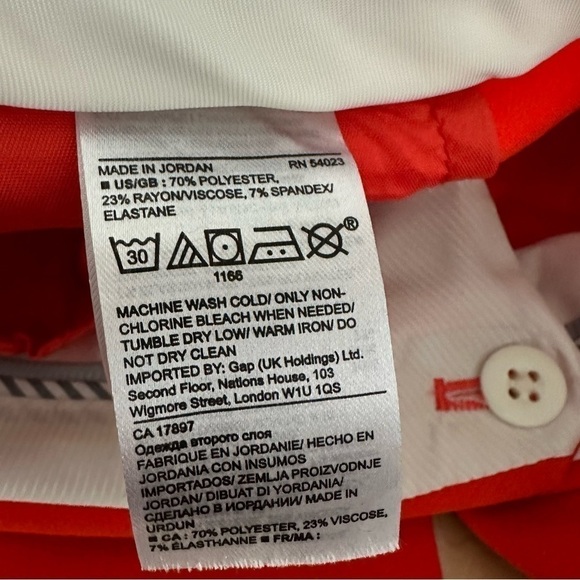 Banana Republic-“Avery” Sunset Orange Ankle Trouser (Size:2) - Picture 9 of 10